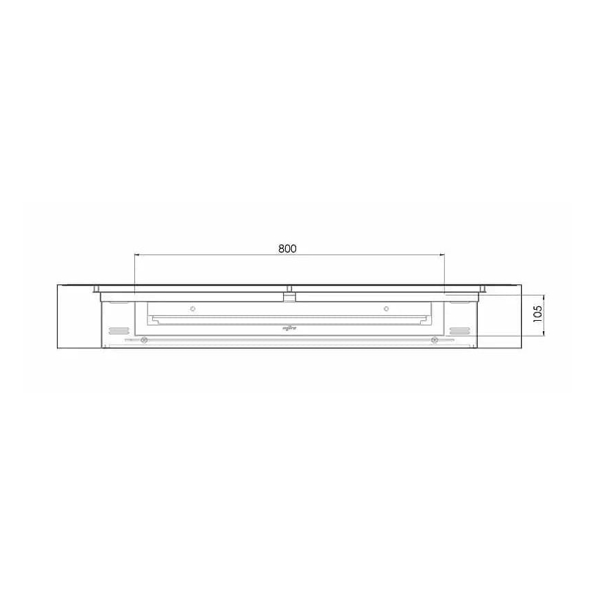 InFire - Kominek BIO naścienny 120x56 cm 3kW biały