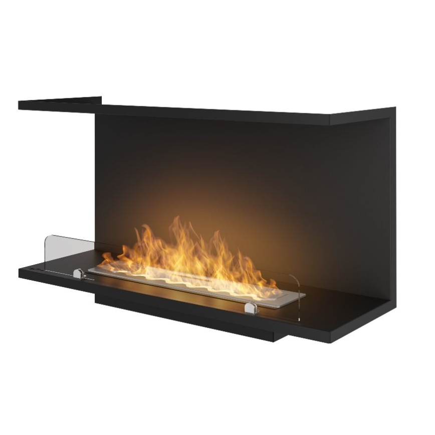 InFire - Kominek BIO do zabudowy 80x45 cm 3kW czarny