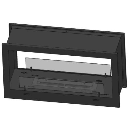 InFire - Kominek BIO do zabudowy 90x50 cm 3kW dwustronny