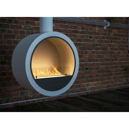 InFire - Kominek BIO wiszący śr. 70 cm 3kW biały