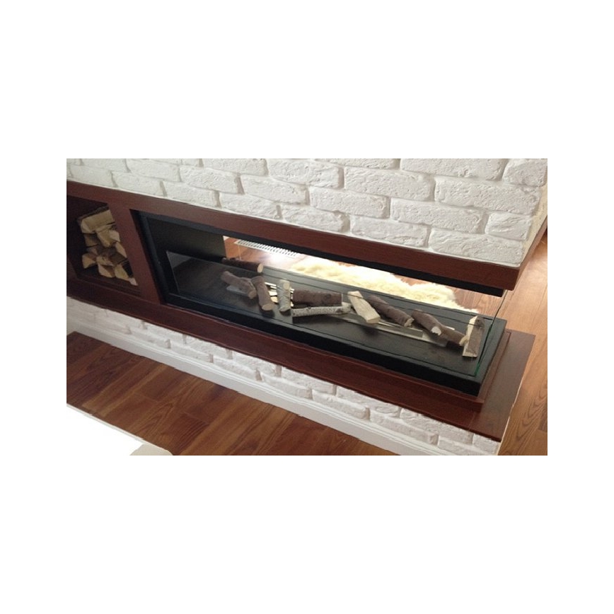 InFire - Kominek narożny BIO 100x50 cm 3kW dwustronny