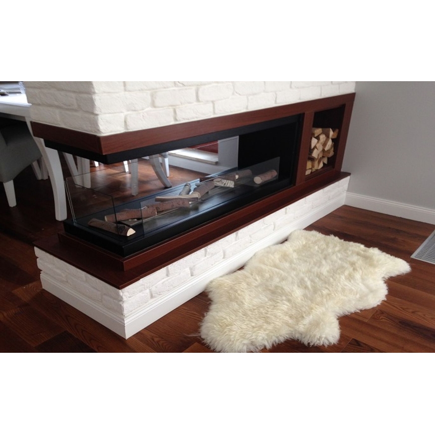 InFire - Kominek narożny BIO 100x50 cm 3kW dwustronny