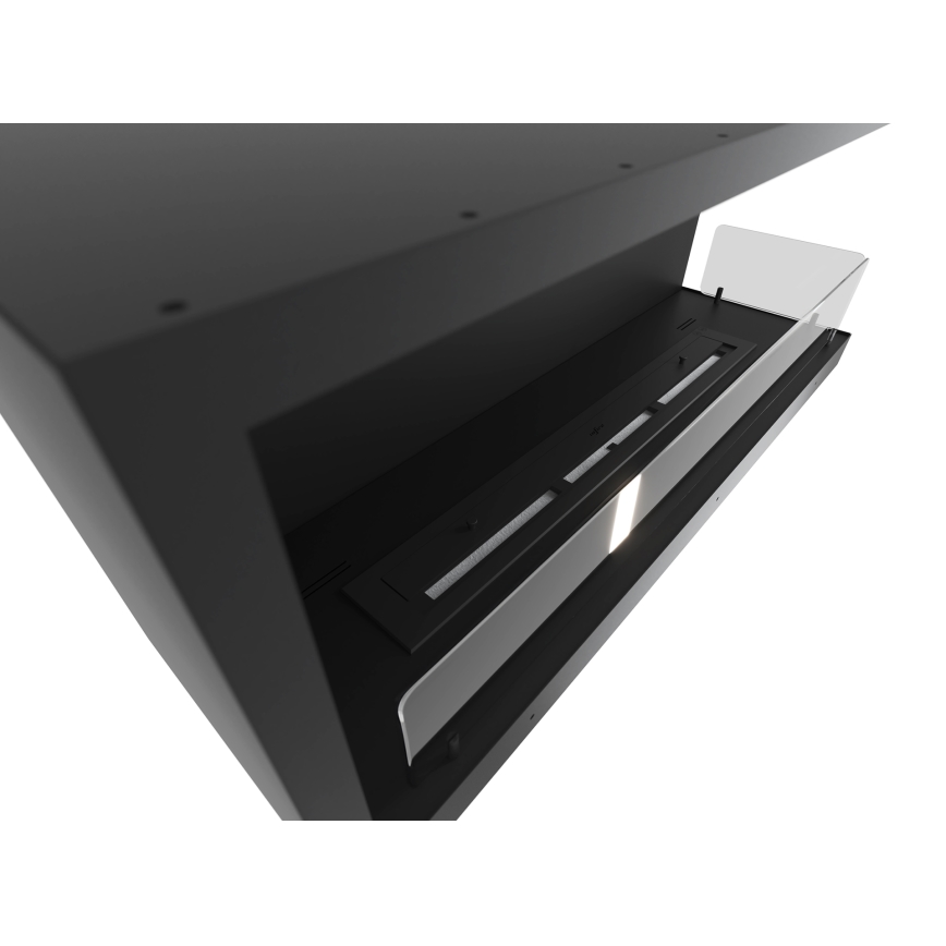 InFire - Kominek narożny BIO 110x45 cm 3kW czarny