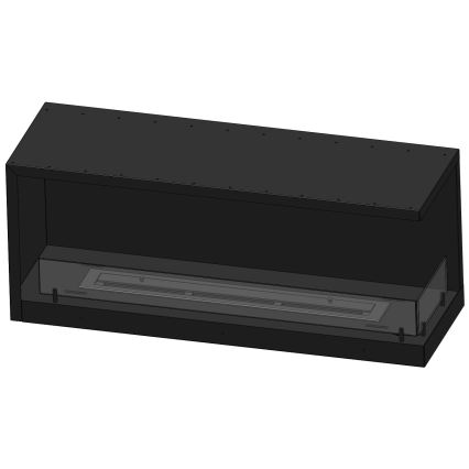 InFire - Kominek narożny BIO 110x45 cm 3kW czarny