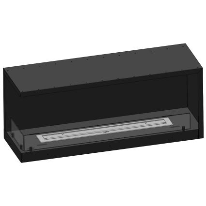 InFire - Kominek narożny BIO 110x45 cm 3kW czarny