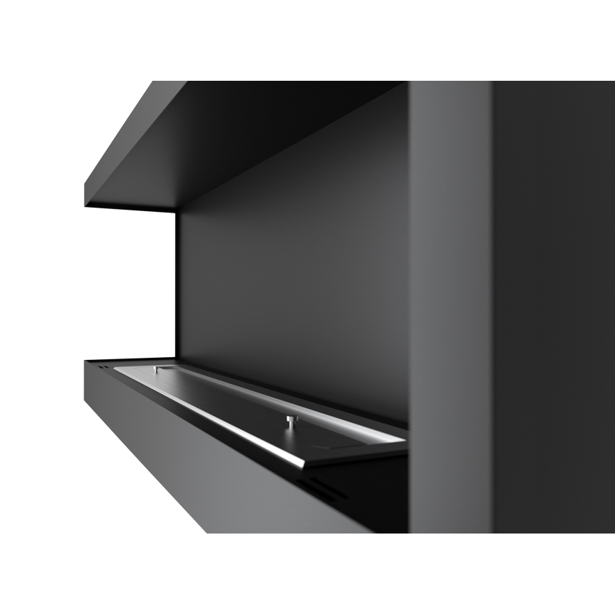 InFire - Narożny BIO kominek 45x120 cm 3kW czarny