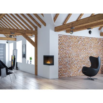 InFire - Narożny BIO kominek 45x60 cm 3kW czarny