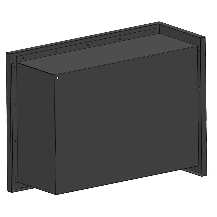 InFire - Narożny BIO kominek 45x60 cm 3kW czarny