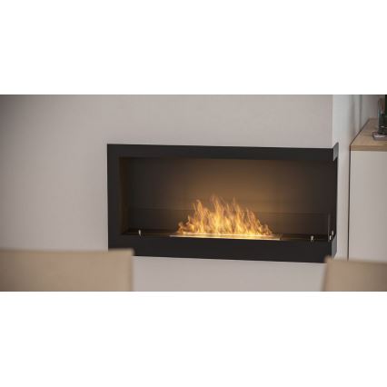 InFire - Narożny BIO kominek 45x90 cm 3kW czarny