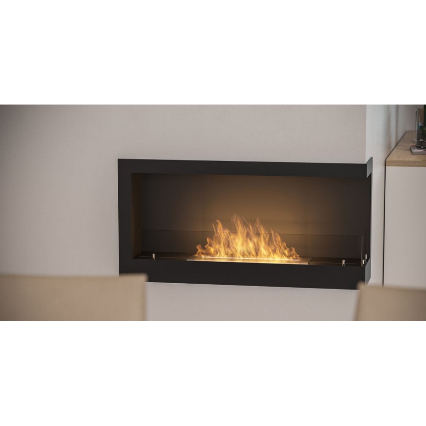 InFire - Narożny BIO kominek 45x90 cm 3kW czarny