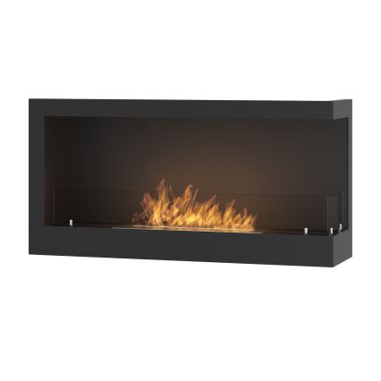 InFire - Narożny BIO kominek 45x90 cm 3kW czarny