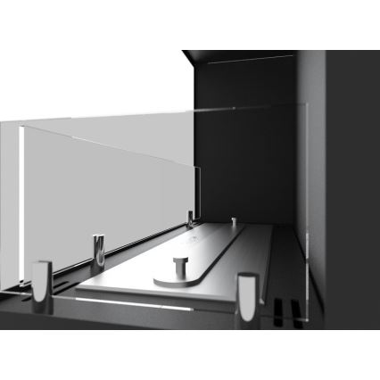 InFire - Narożny BIO kominek 45x90 cm 3kW czarny