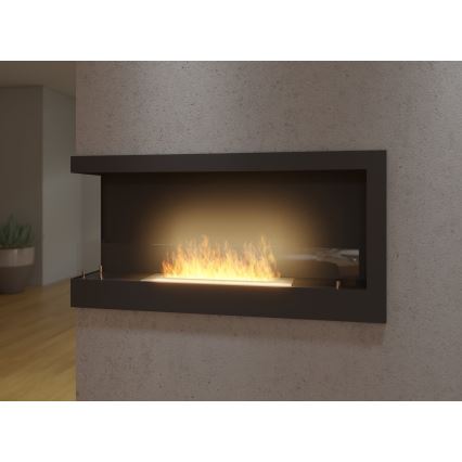 InFire - Narożny BIO kominek 45x90 cm 3kW czarny