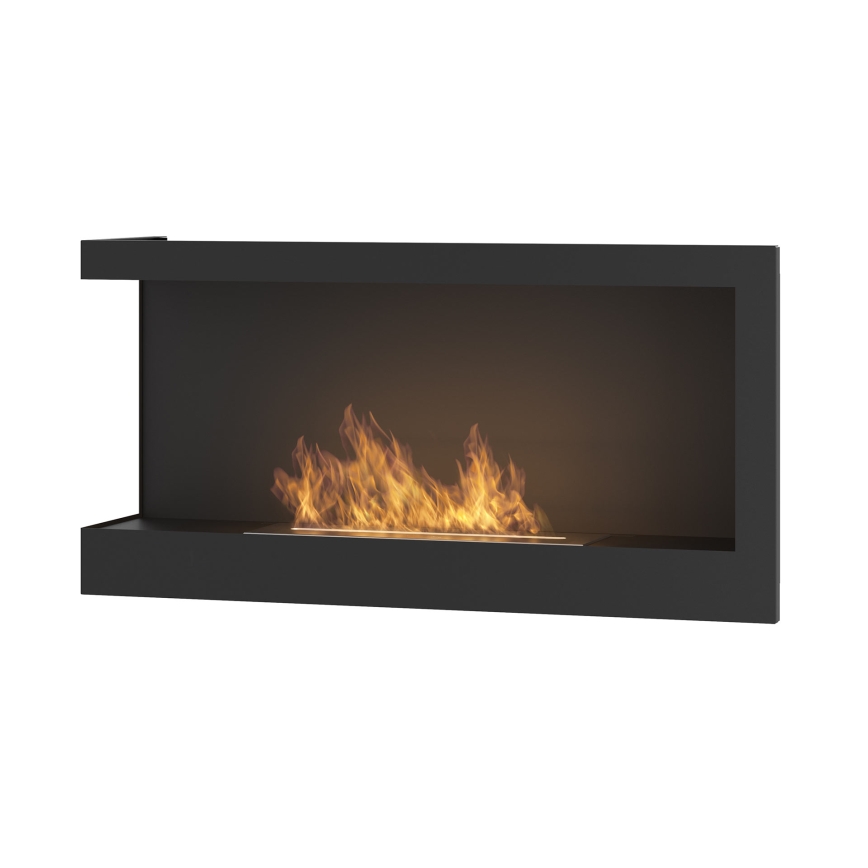 InFire - Narożny BIO kominek 45x90 cm 3kW czarny