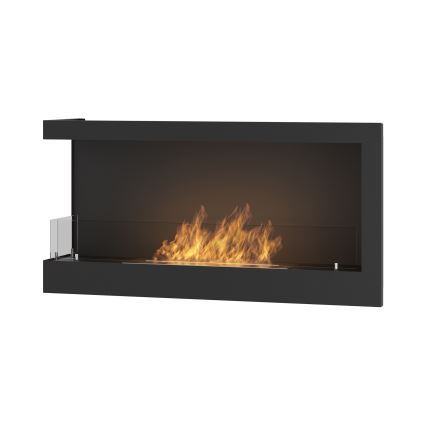 InFire - Narożny BIO kominek 45x90 cm 3kW czarny