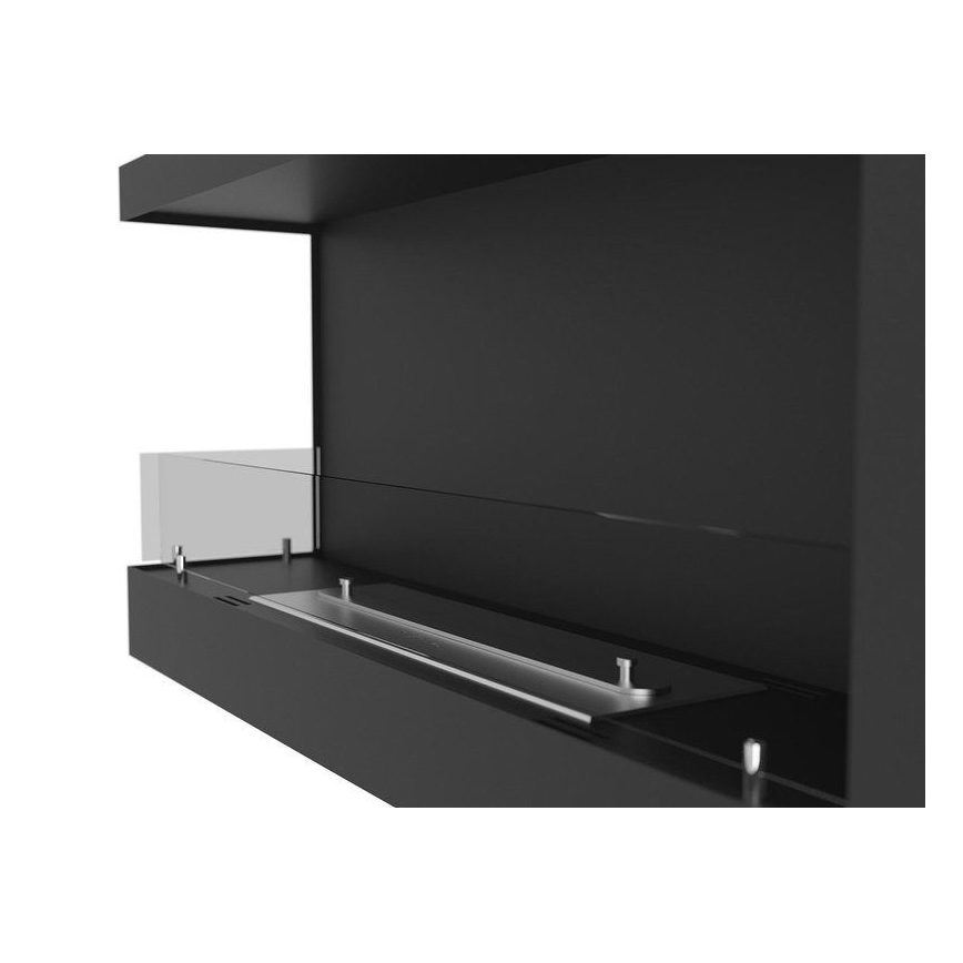 InFire - Narożny BIO kominek 45x90 cm 3kW czarny