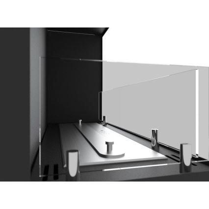 InFire - Narożny BIO kominek 45x90 cm 3kW czarny