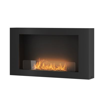 InFire - Ścienny BIO kominek 100x56 cm 3kW czarny