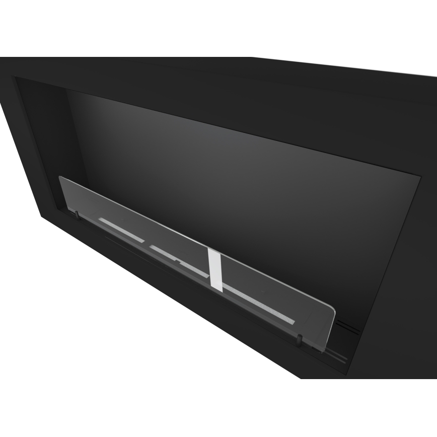 InFire - Ścienny BIO kominek 120x56 cm 3kW czarny