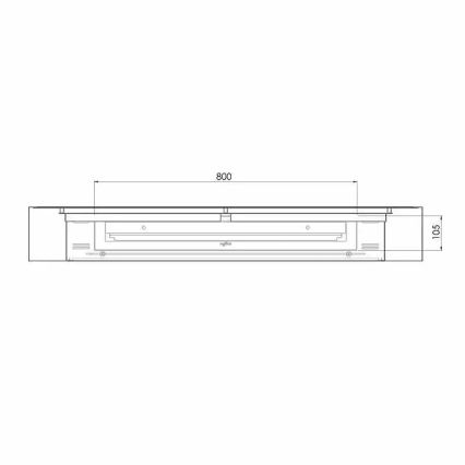 InFire - Ścienny BIO kominek 120x56 cm 3kW czarny