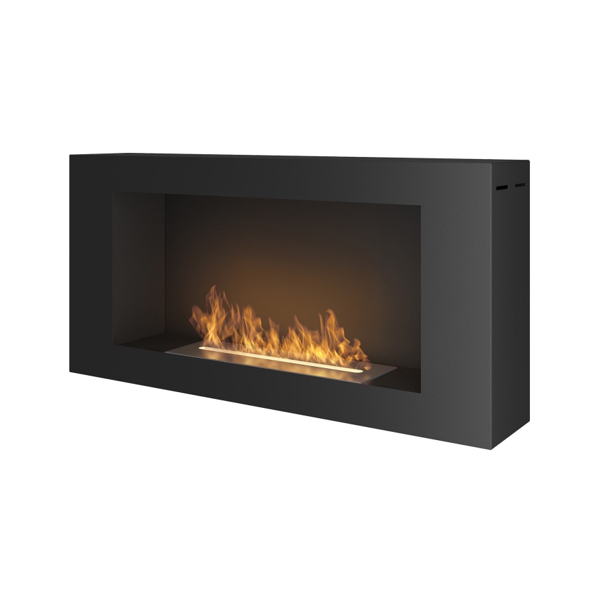 InFire - Ścienny BIO kominek 44x91 cm 3kW czarny