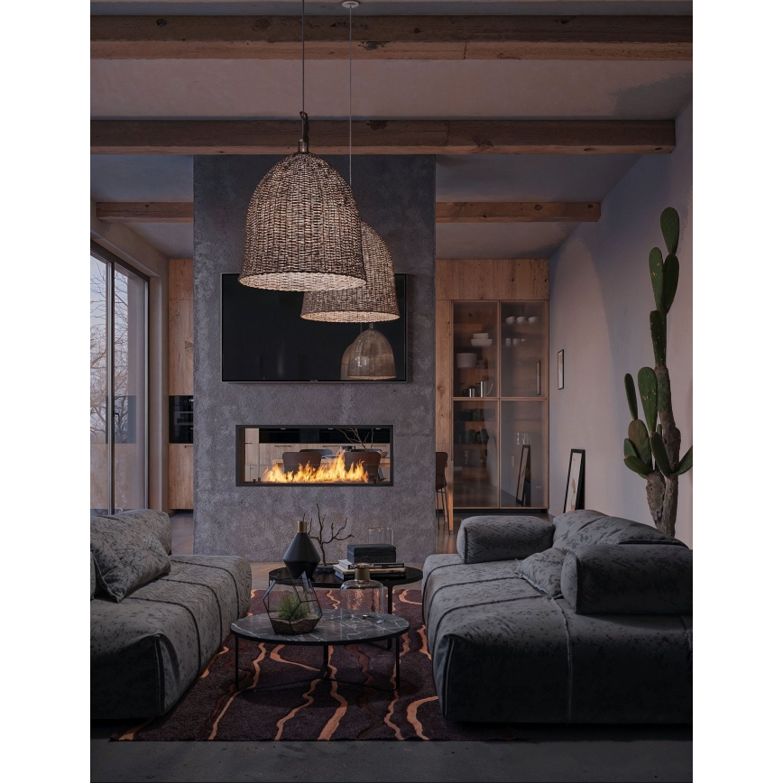 InFire - Wbudowany BIO kominek 48,5x123,5 cm 6kW czarny