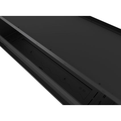 InFire - Wbudowany BIO kominek 48,5x123,5 cm 6kW czarny