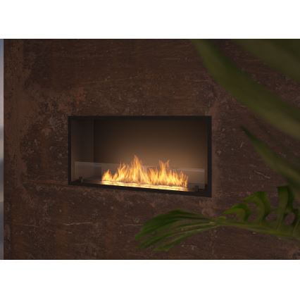 InFire - Wbudowany BIO kominek 49,4x104,4 cm 6kW czarny