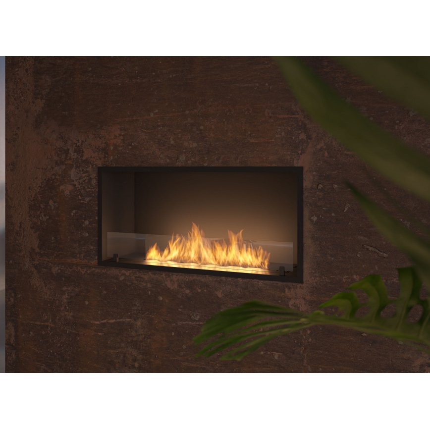 InFire - Wbudowany BIO kominek 49,4x104,4 cm 6kW czarny