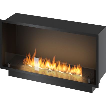 InFire - Wbudowany BIO kominek 49,4x104,4 cm 6kW czarny