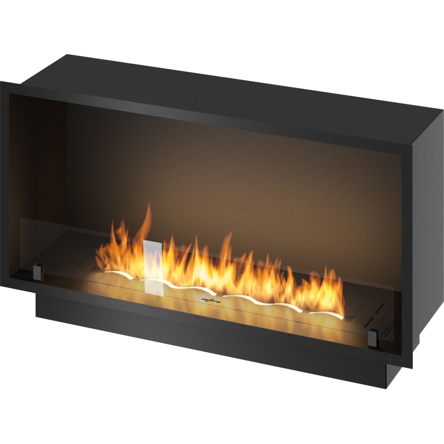 InFire - Wbudowany BIO kominek 49,4x104,4 cm 6kW czarny