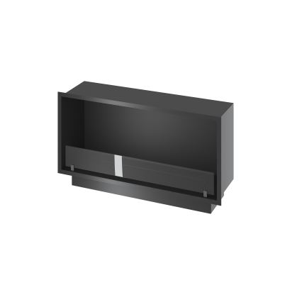 InFire - Wbudowany BIO kominek 49,4x104,4 cm 6kW czarny