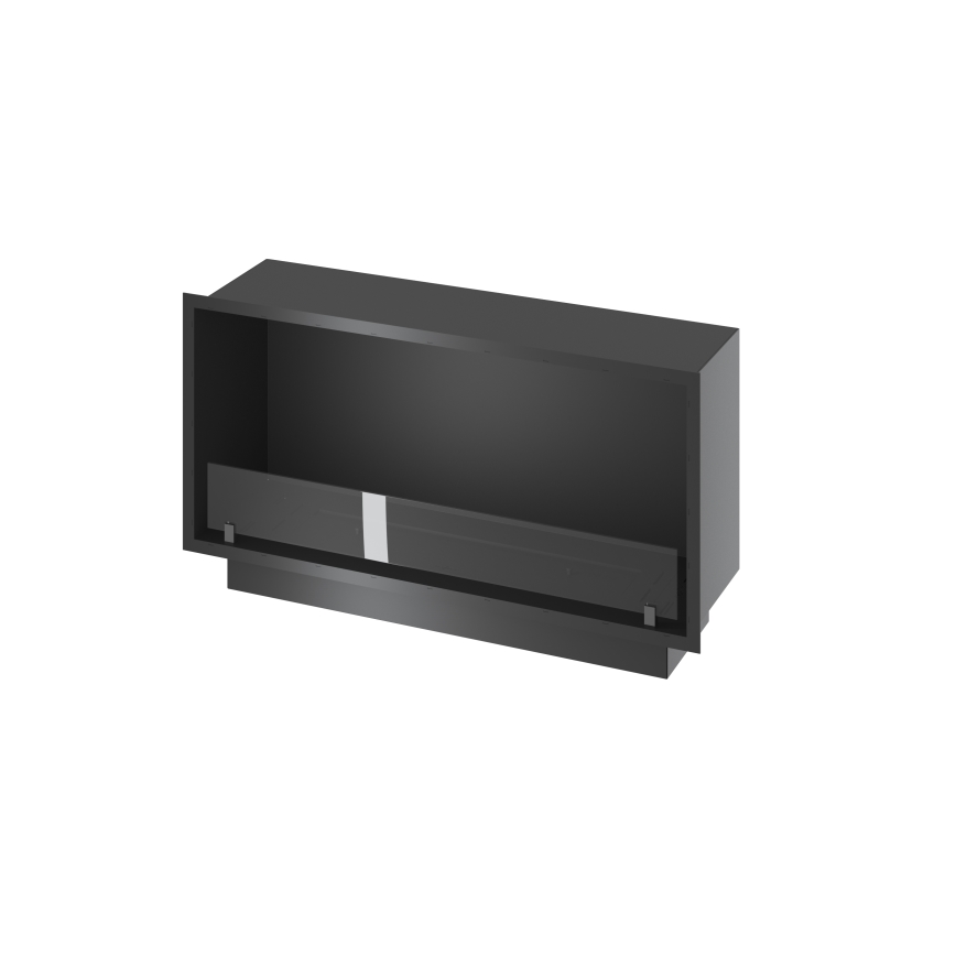 InFire - Wbudowany BIO kominek 49,4x104,4 cm 6kW czarny