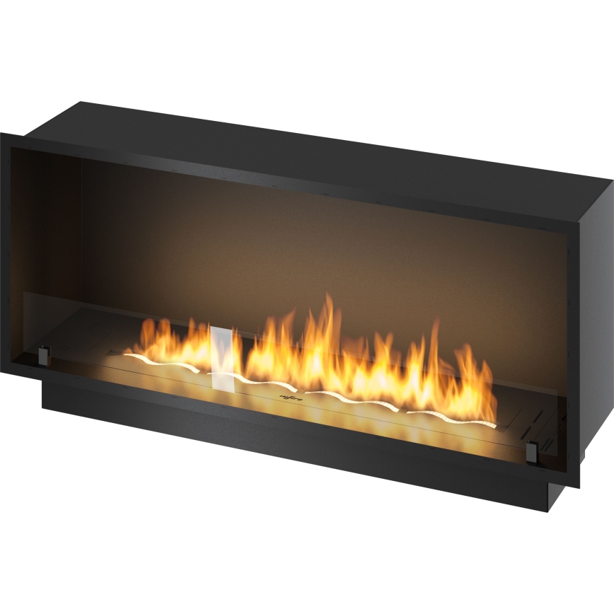 InFire - Wbudowany BIO kominek 49,4x124,4 cm 6kW czarny