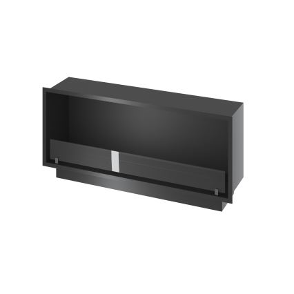 InFire - Wbudowany BIO kominek 49,4x124,4 cm 6kW czarny