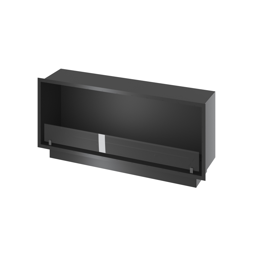 InFire - Wbudowany BIO kominek 49,4x124,4 cm 6kW czarny