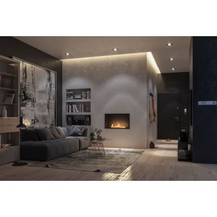 InFire - Wbudowany BIO kominek 49,4x84,4 cm 3,5kW czarny