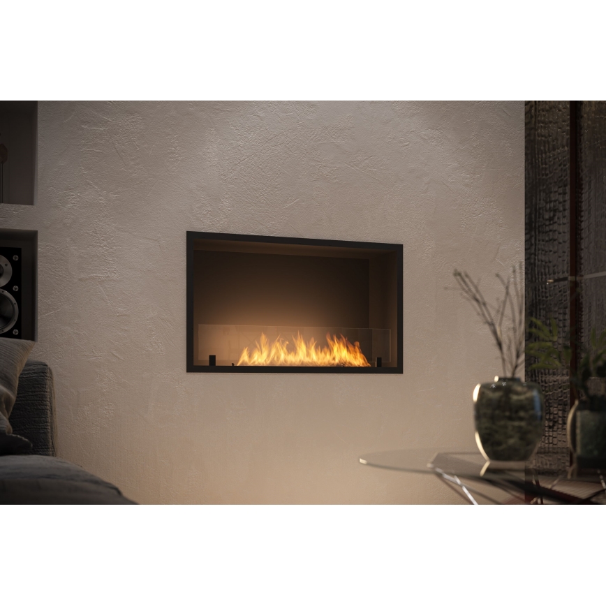 InFire - Wbudowany BIO kominek 49,4x84,4 cm 3,5kW czarny