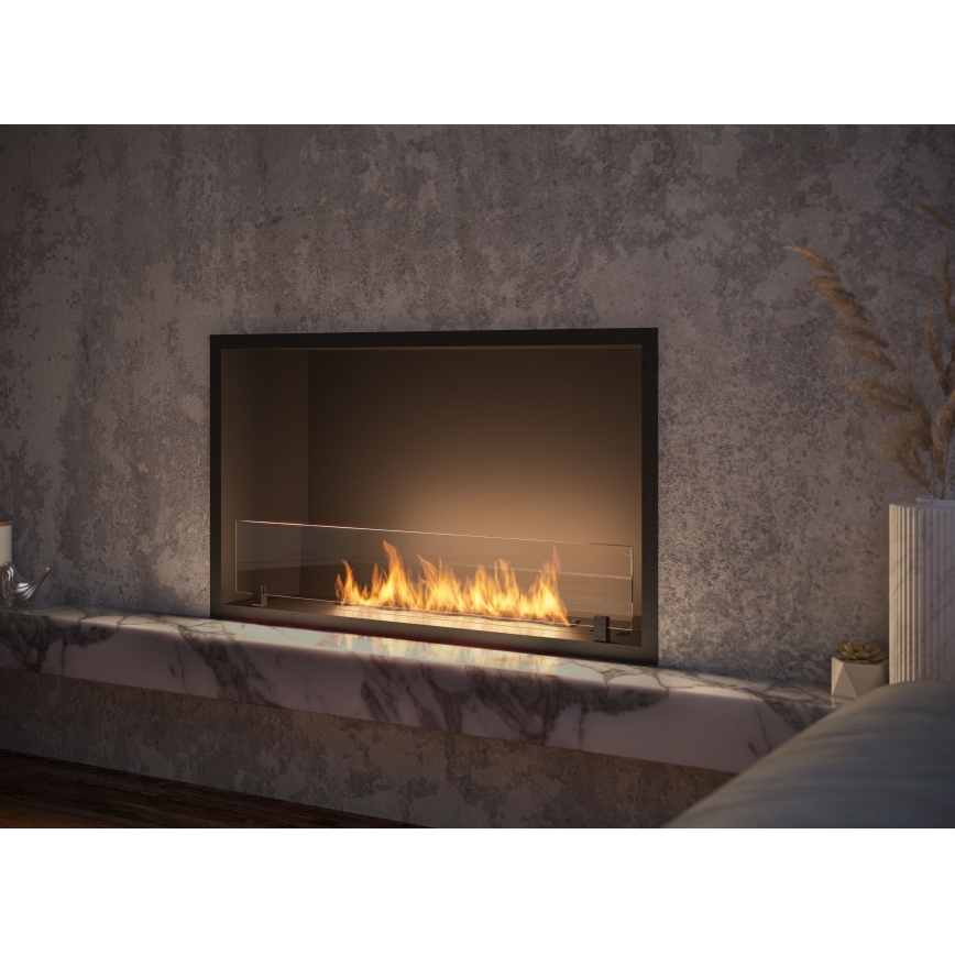 InFire - Wbudowany BIO kominek 49,4x84,4 cm 3,5kW czarny
