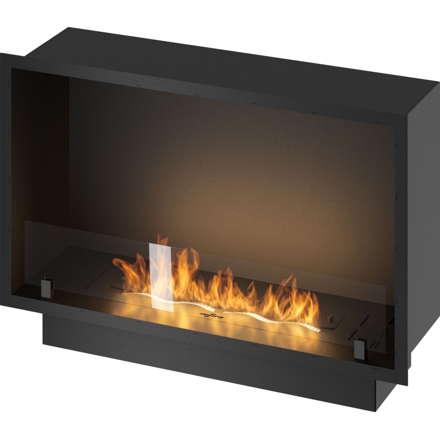 InFire - Wbudowany BIO kominek 49,4x84,4 cm 3,5kW czarny