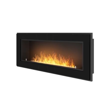 InFire - Wbudowany BIO kominek 49x120 cm 3kW czarny