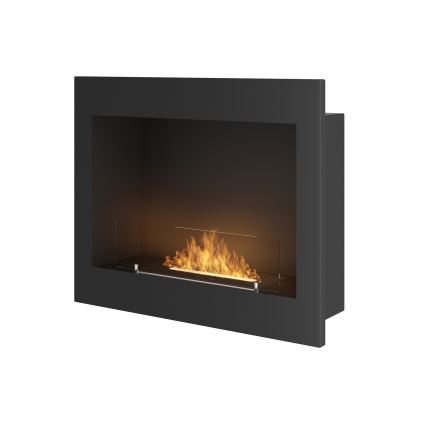 InFire - Wbudowany BIO kominek 49x60 cm 3kW czarny