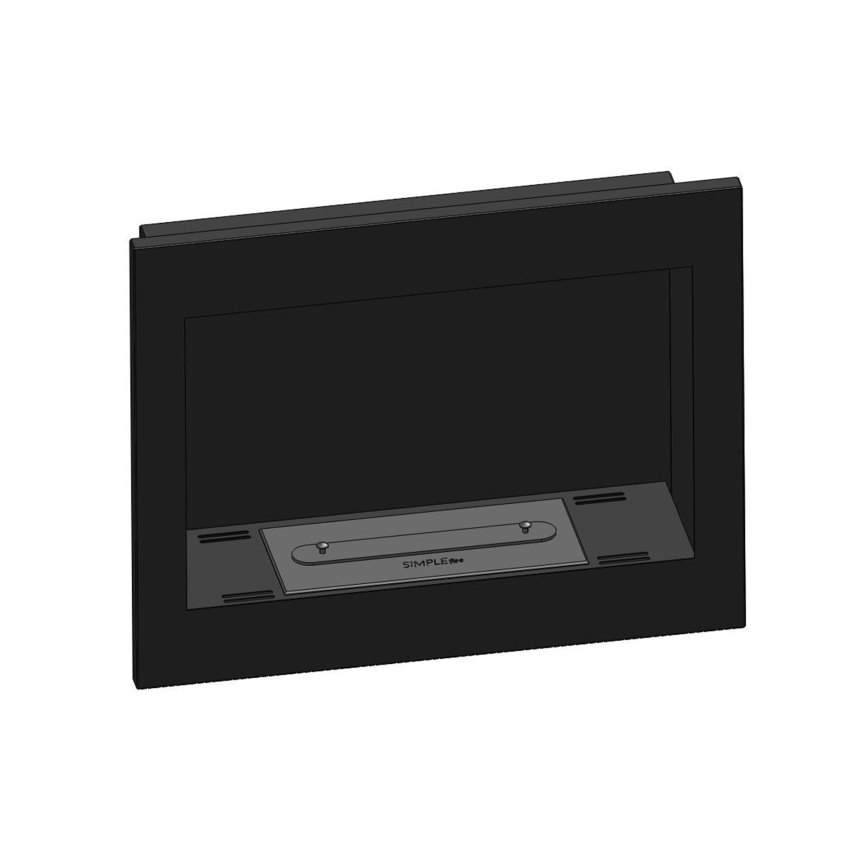 InFire - Wbudowany BIO kominek 49x60 cm 3kW czarny