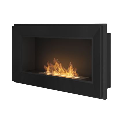 InFire - Wbudowany BIO kominek 49x90 cm 3kW czarny