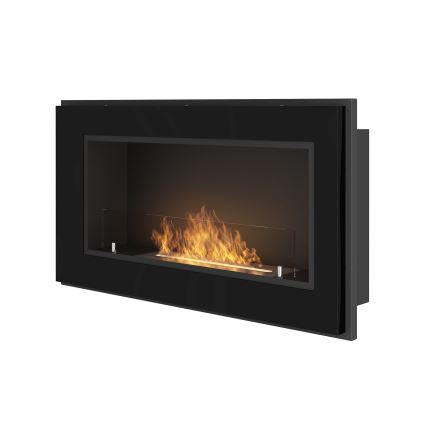 InFire - Wbudowany BIO kominek 49x90 cm 3kW czarny