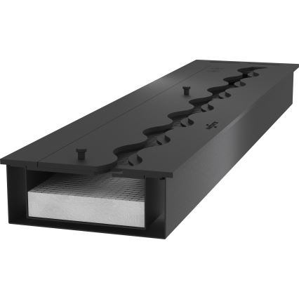 InFire - Wbudowany BIO kominek 7,5x100 cm 6kW czarny