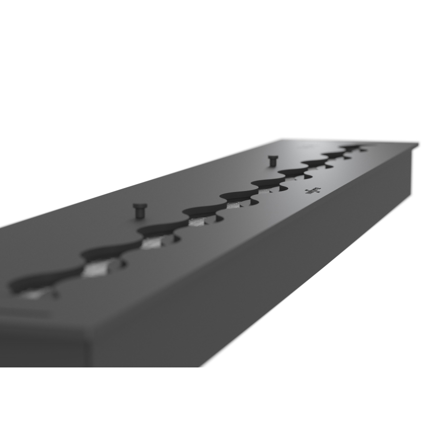 InFire - Wbudowany BIO kominek 7,5x100 cm 6kW czarny