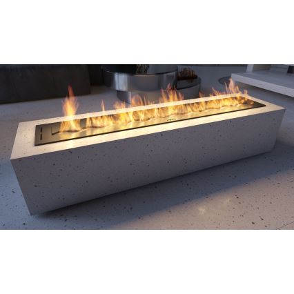 InFire - Wbudowany BIO kominek 7,5x120 cm 7kW czarny