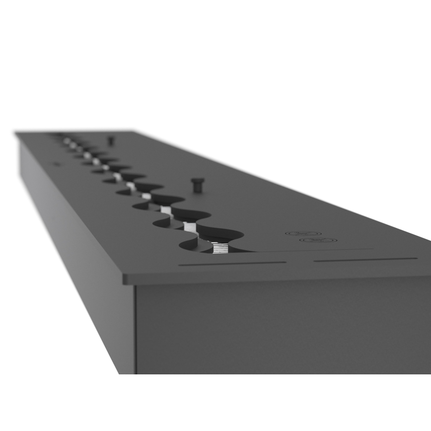 InFire - Wbudowany BIO kominek 7,5x120 cm 7kW czarny