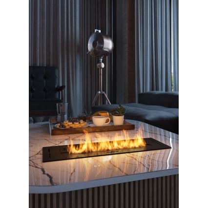 InFire - Wbudowany BIO kominek 7,5x50 cm 3,5kW czarny